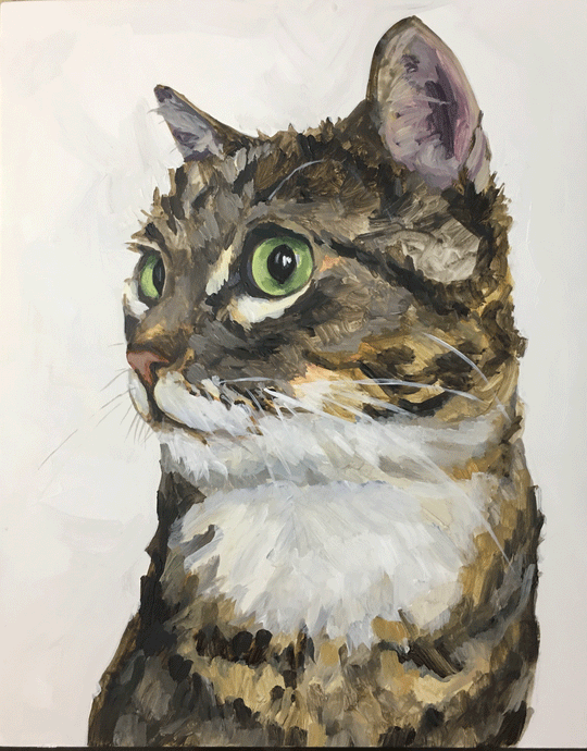 Custom 12x16 Pet Portrait Painting