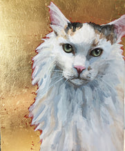 Load image into Gallery viewer, Gold Leaf Style Custom 8x10 Pet Portrait Painting