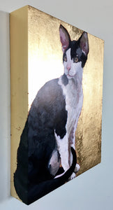 Gold Leaf Style Custom 8x10 Pet Portrait Painting