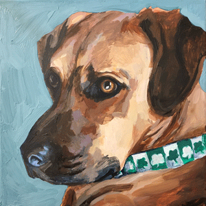 Custom 6x6 Pet Portrait Painting