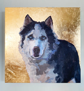 Gold Leaf Style Custom 12x12 Pet Portrait Painting
