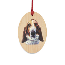 Load image into Gallery viewer, Custom Oval Wooden Ornament with Portrait