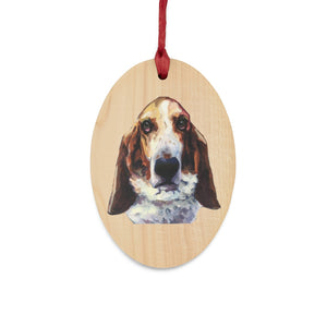 Custom Oval Wooden Ornament with Portrait