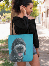 Load image into Gallery viewer, Custom Portrait on Large Tote 18&quot; x 18&quot;